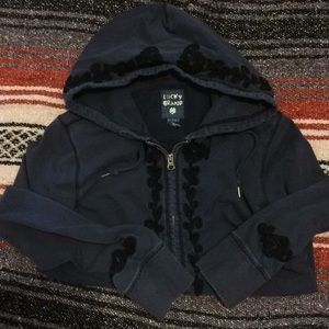 Navy Lucky Brand Hoodie - medium